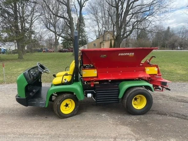 John Deere ProGator 2020A Utility Cart with Tycrop 180 Top Dresser Pre Owned For Sale (1)